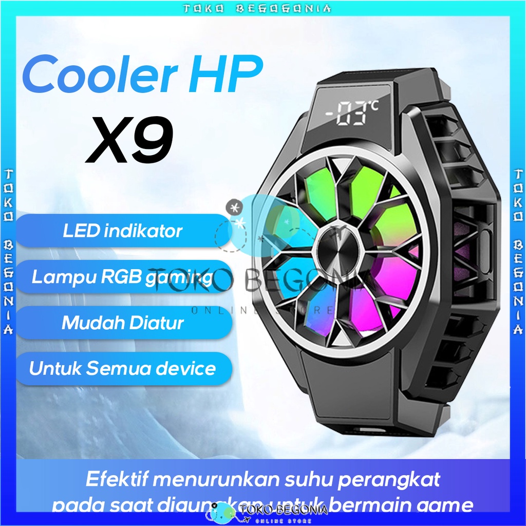 NEW Phone Cooler X9 Cooler HP Fancooler Gaming Cooler Digital Pendingin HP