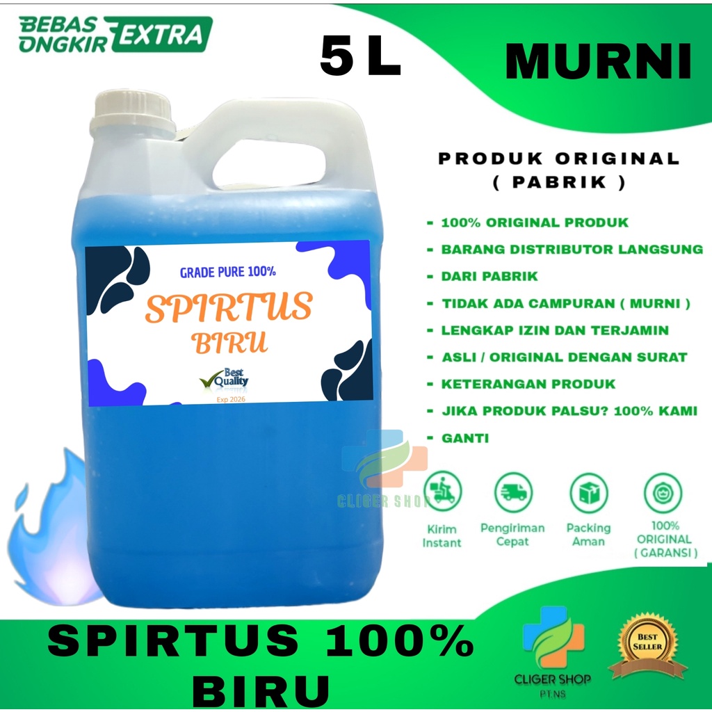 SPIRITUS 5 LITER ( CAIRAN SPIRITUS )