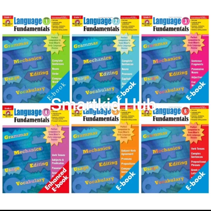 Buku Fisik Evan Moor Language Fundamentals Grade 1/2/3/4/5/6 - Grade 1