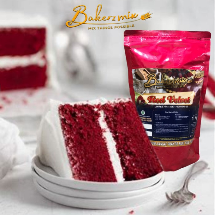 

JS-32 Tepung Premix Bakerzmix Red Velvet Steam Cake Rose Water Cake - 1 kg