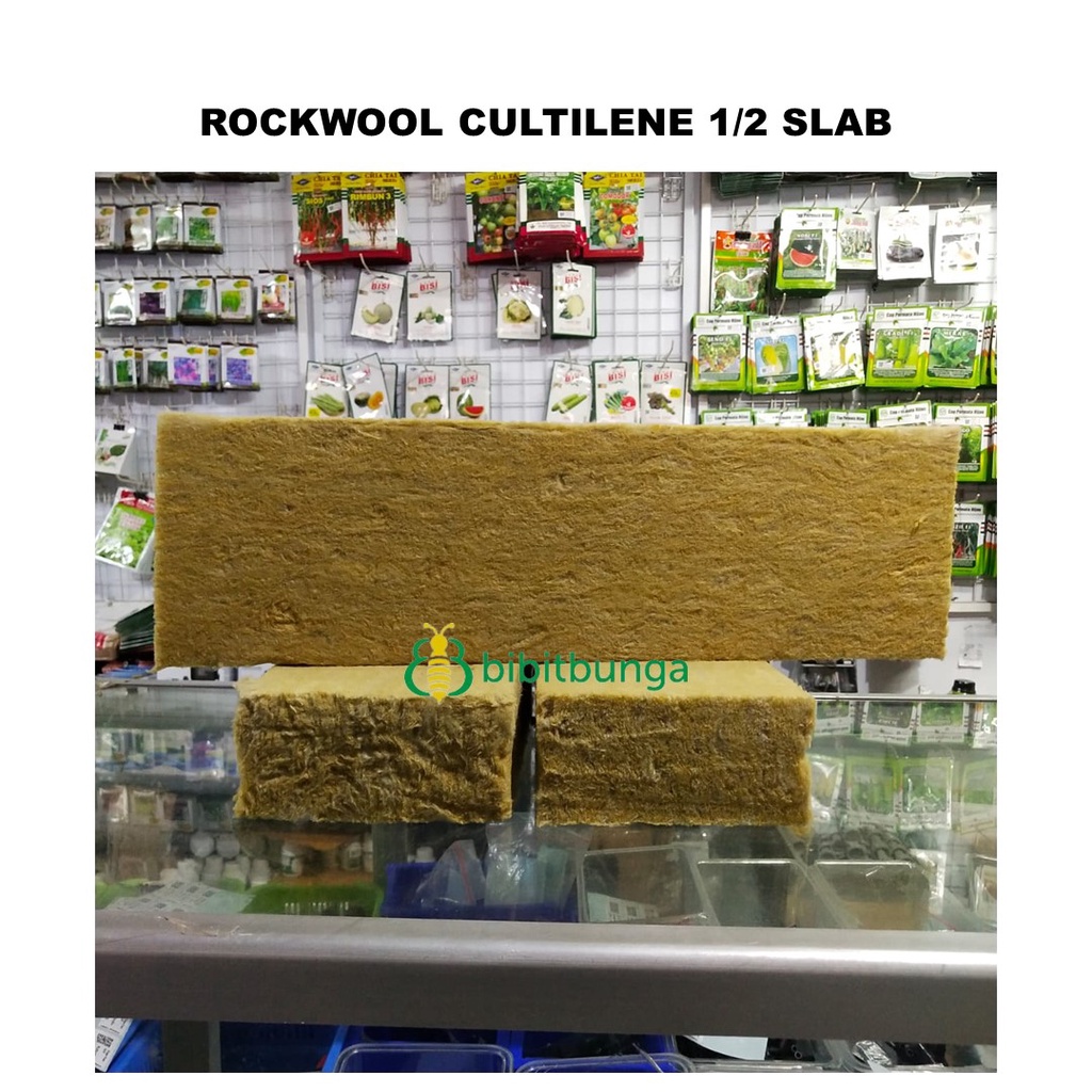 Rockwool Cultilene 1/2 Slab Media Semai Tanam Tanaman Hidroponik Impor