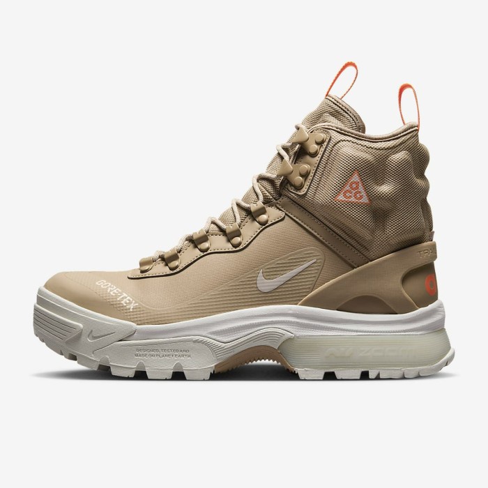 Sepatu Nike ACG Air Zoom Gaiadome GTX Khaki/Atomic Orange/Light Bone