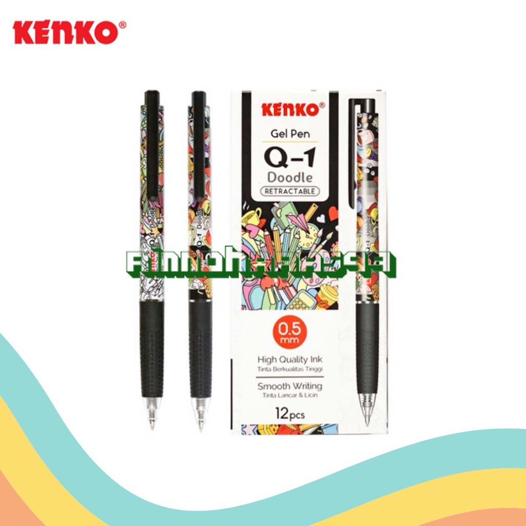 

BALLPOINT KENKO Q-1 DOODLE ISI 12PCS