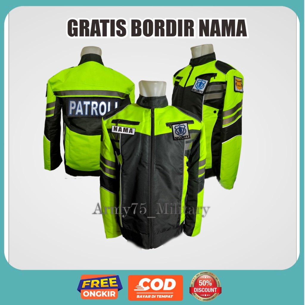 Army75 Tactical jaket security / Jaket satpam Anti Air/ jaket patroli Terbaru / jaket motor / jaket 