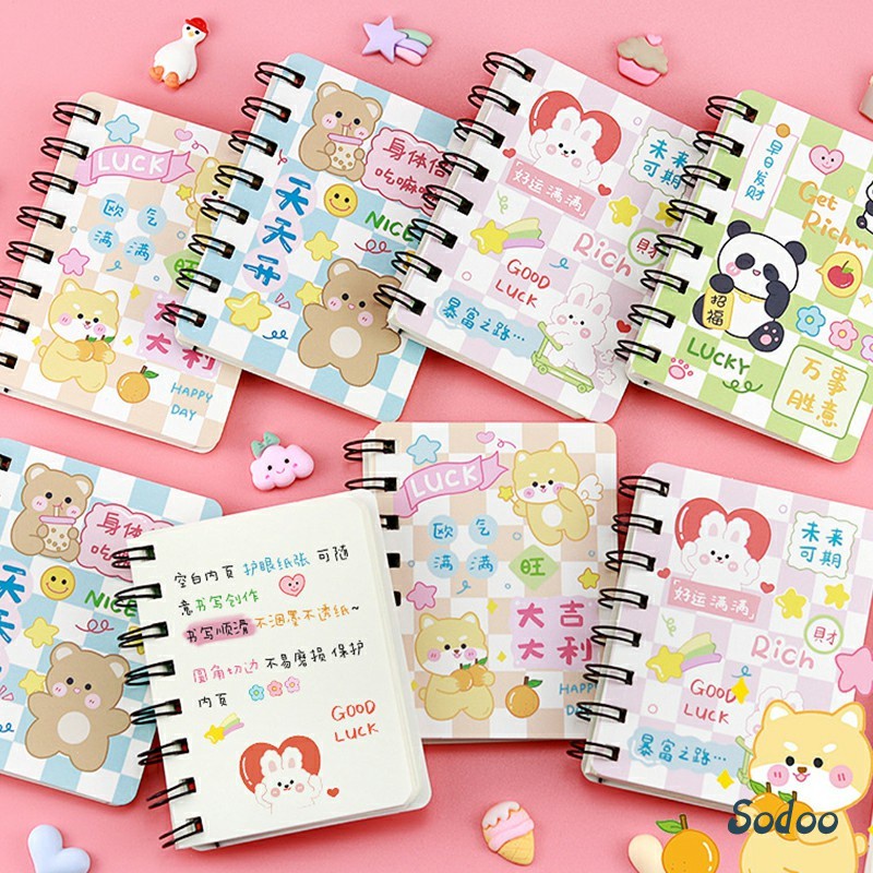 

Lucu kartun koil notebook mini portabel notebook berkat bahasa notebook - SO