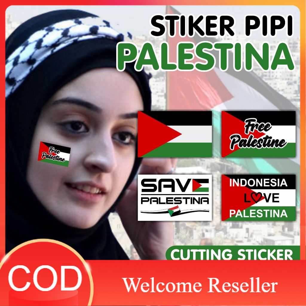 

Sticker Pipi Palestine - Tempelan Pipi Bendera sticker Palestina