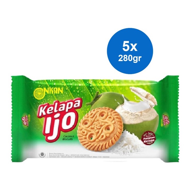 

Nissin Biskuit Kelapa Ijo 280 gr x 5