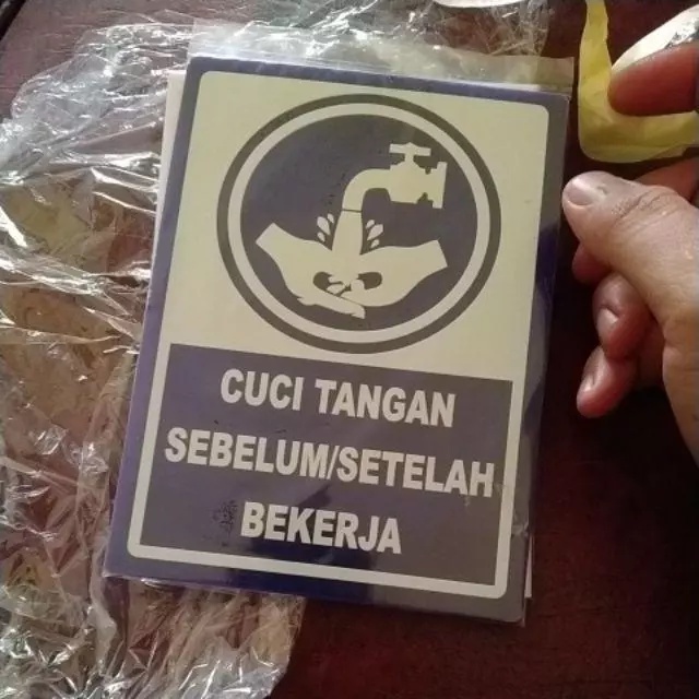 

Papan Akrilik Cuci Tangan | Sign Label Acrylic 11x15