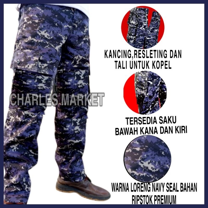 CELANA LORENG NAVY SEAL - CELANA PANJANG NAVY SEAL - CELANA NAVY SEAL LORENG