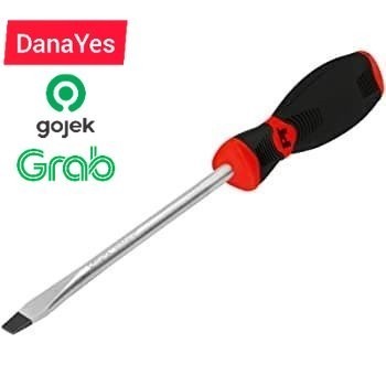 Obeng Min Minus Gepeng Pipih Besar Panjang Magnet Screwdriver Minus