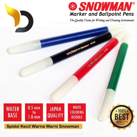 

Spidol Warna Snowman Kecil Murah Variasi Hitam Merah Biru Kuning Hijau