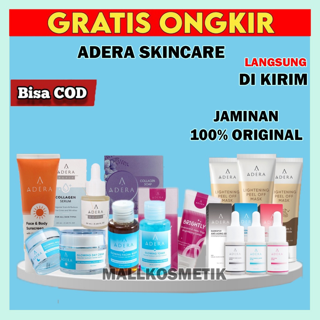 Adera Skincare | Adera Serum | Cream Adera | Adera Facial wash | Adera Toner Adera Serum Wajah Glowi