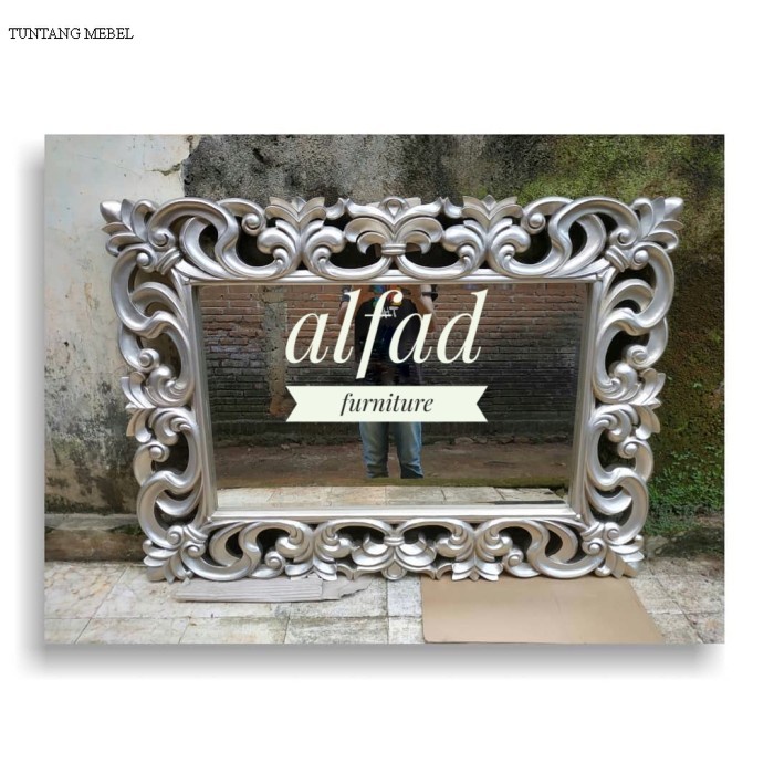 Termurah pigura cermin/kaca rias/bingkai kaca cermin hias dinding ukir kayu