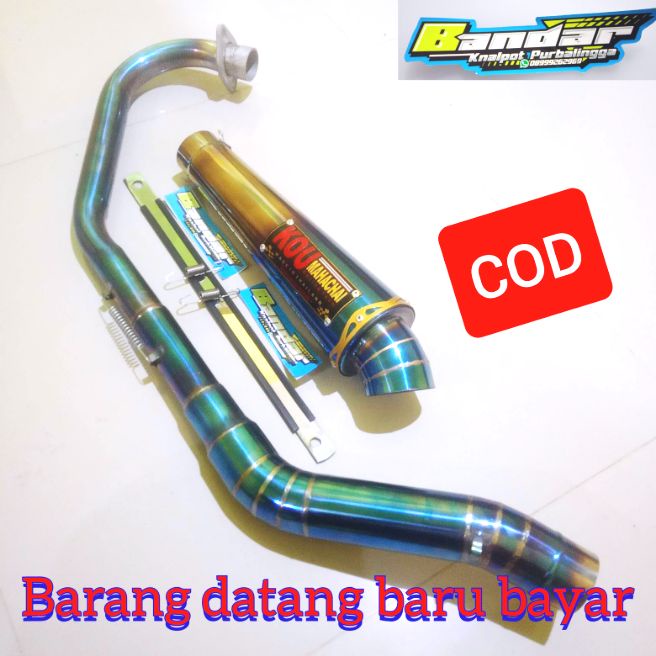 termurah Knalpot Racing Kou blue kidal for satria fu