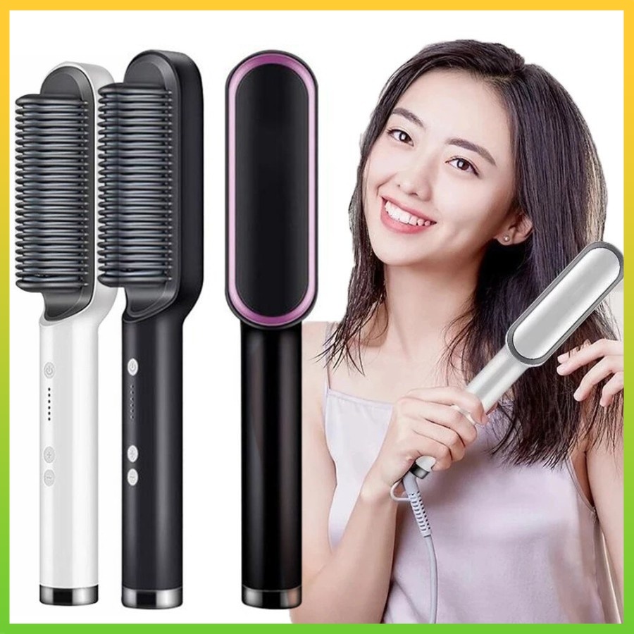 Sisir Catokan Sisir Pelurus Rambut Catok Rambut 2 in 1