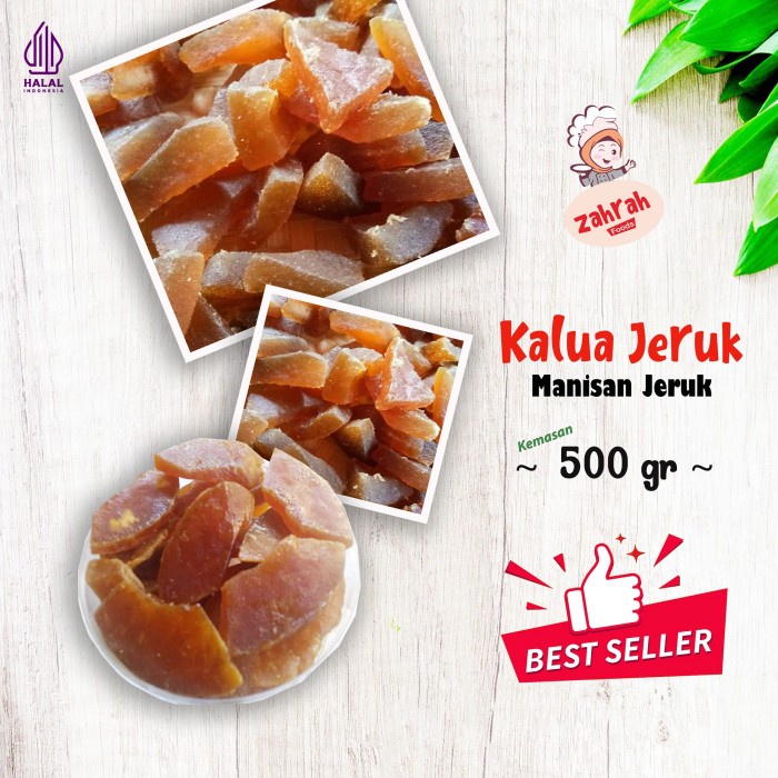 

Kalua Jeruk 500 gr - Manis dan Kenyal / Kalua Jeruk ( Manisan Jeruk )