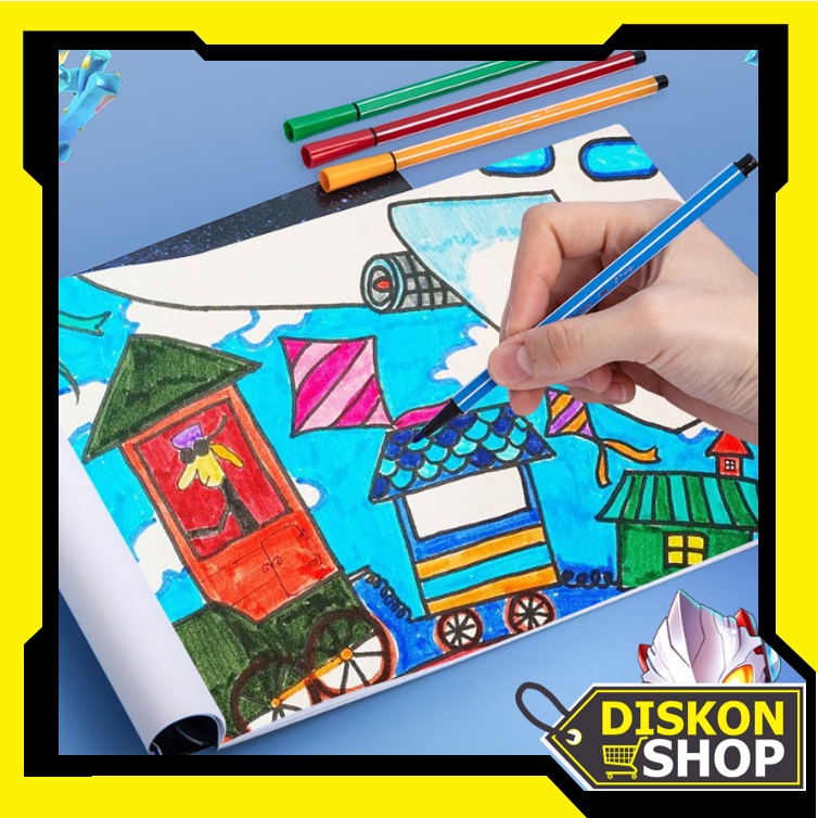 

Diskon Shop - S6116 Lukisan Kreatif / Drawing Book Tebal Tidak Tembus / Painting Book Motif Karakter / Buku Gambar Lukisan Kertas