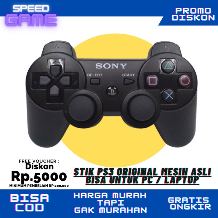 [Diskon] Stik PS3/Stick PS 3 Wireless Ori Original Mesin Warna - Hitam, STIK SAJA