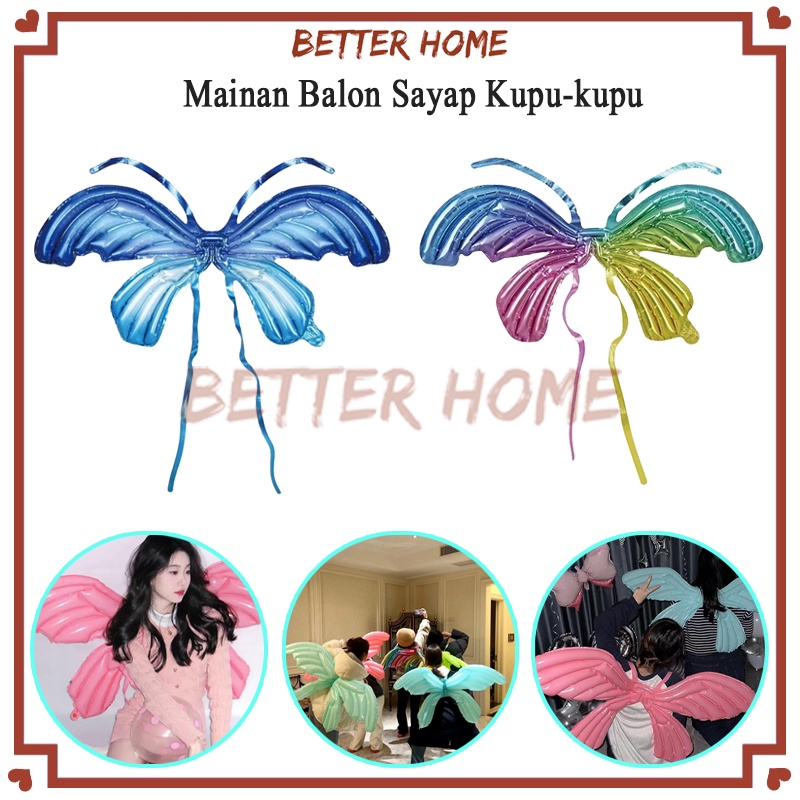 Mainan Balon Sayap Kupu-kupu/Sayap Kupu-Kupu Malaikat Mainan Aluminium Film Balon/Butterfly Wings Fo