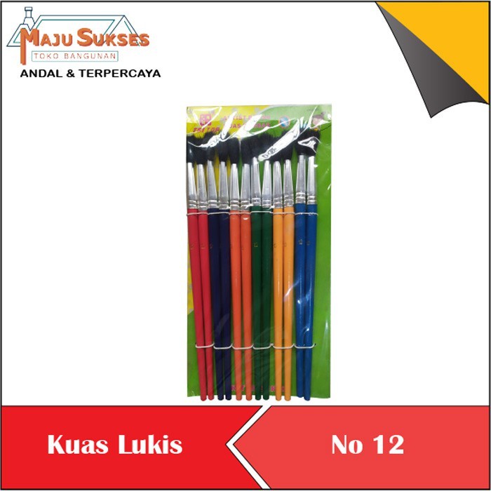 

Kuas koas lukis no. 8 / 10 / 12 per lusin 12 pcs