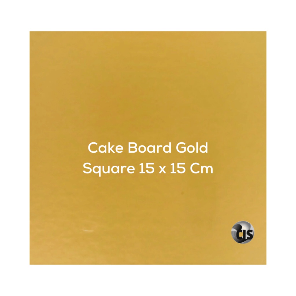 Cake Board Gold Square 15 x 15 Cm / Tatakan Kue Kue Kotak Emas 15x15 Cm (25 Pcs)
