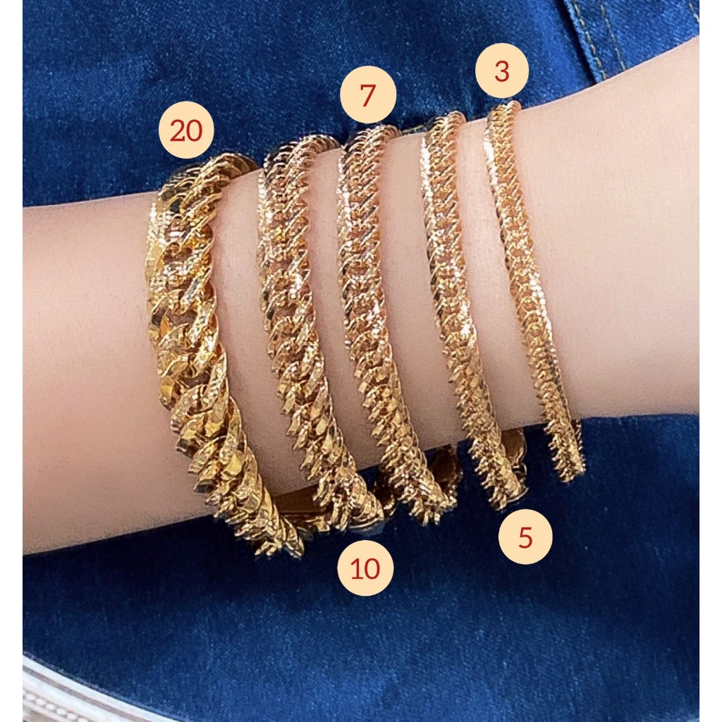 Gelang sisik naga anak dan dewasa emas asli kadar 700 70 16k aesthetic rantai tangan harley branded