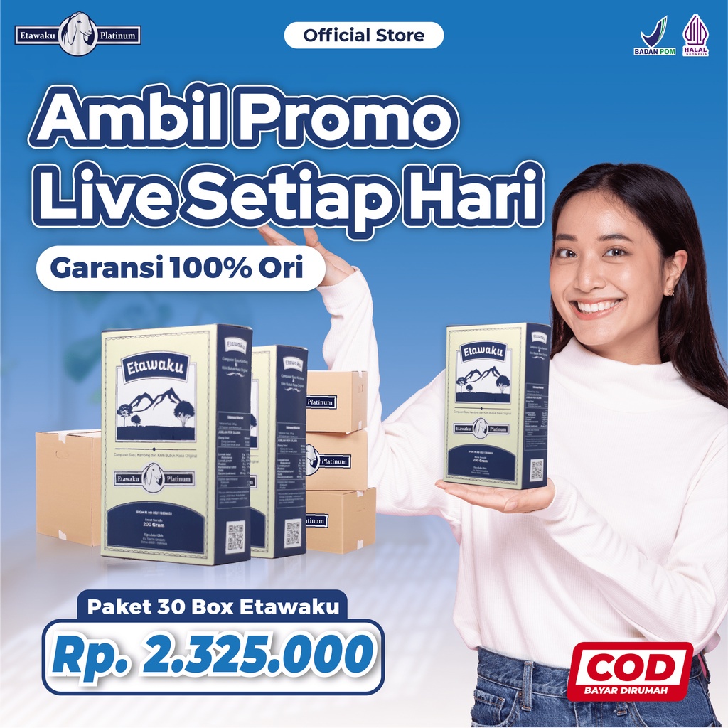 

Etawaku Susu Kambing Etawa Untuk Paru-Paru dan Sendi 30 Box