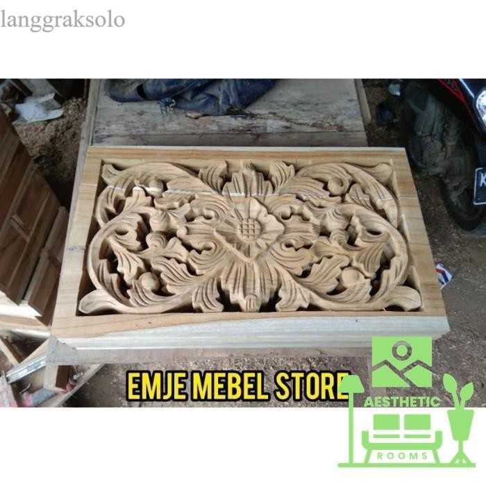 

Terbatas!! dekorasi dinding ukir ornamen kayu jati ukiran tempel murah