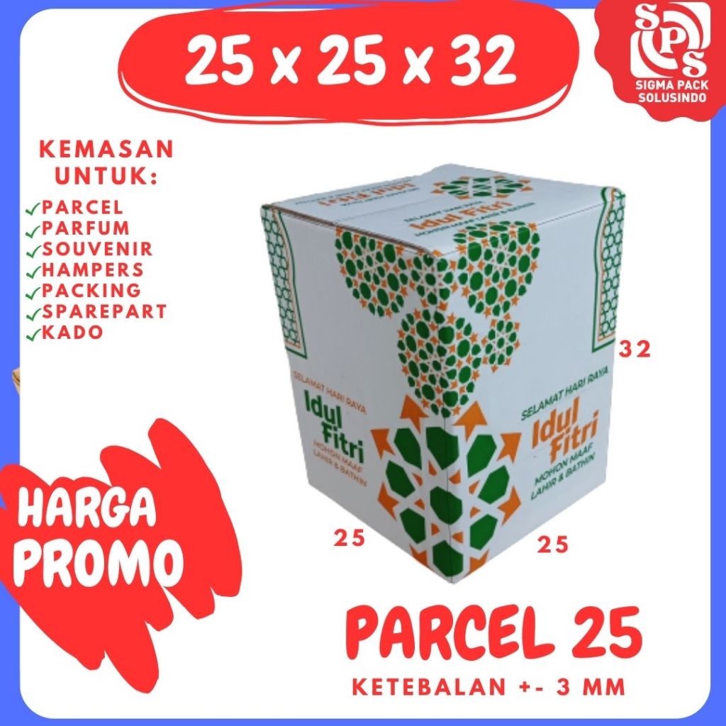 

Box Parcel 25x25x33 (Kecil) Kardus/Parcell/Lebaran/idul Fitri/Paket/sembako/hampers/eid mubarak/Printing