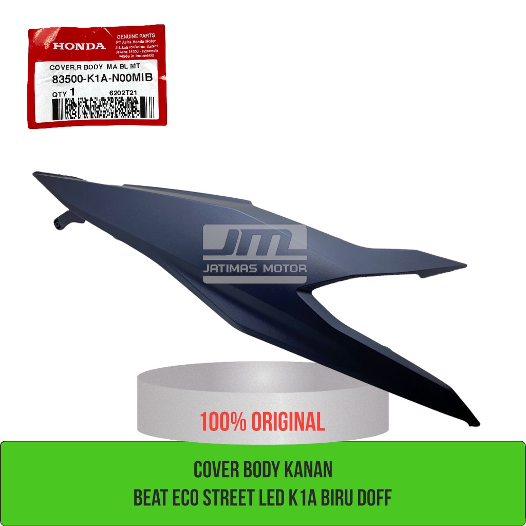 Cover body kanan beat eco LED K1A biru doff 83500-K1A-N00MIB