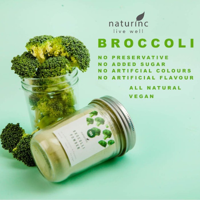 

Naturinc, Spinach Powder Bubuk Sayur Bayam Vegan Superfood Green Juice - broccoli