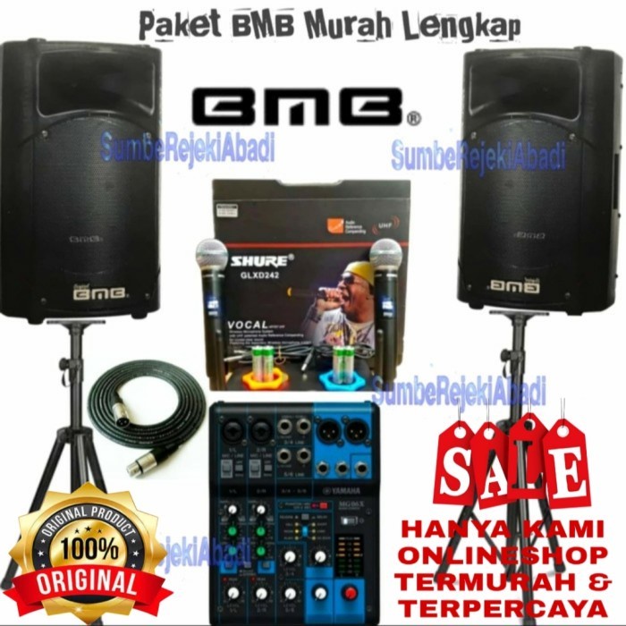 DISTRIBUTOR PAKET SOUND SYSTEM BMB 15 INCH INDOR/OUTDOR