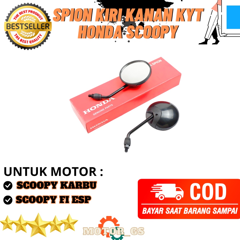 Spion Motor KYT Honda Scoopy / Spion Kiri Kanan Scoopy Karbu & Scoopy FI eSP - 88110-KYT-940FMB