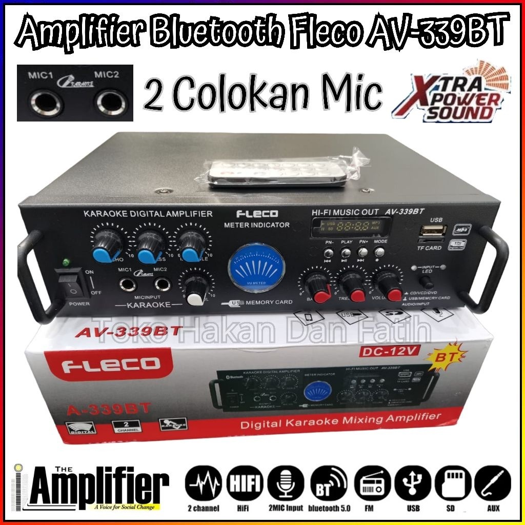 Terbaru Cod Power Amplifier Bluetooth Fleco Audio Power AV-339BT | FLECO AV-339BT Bluetooth Karaoke 