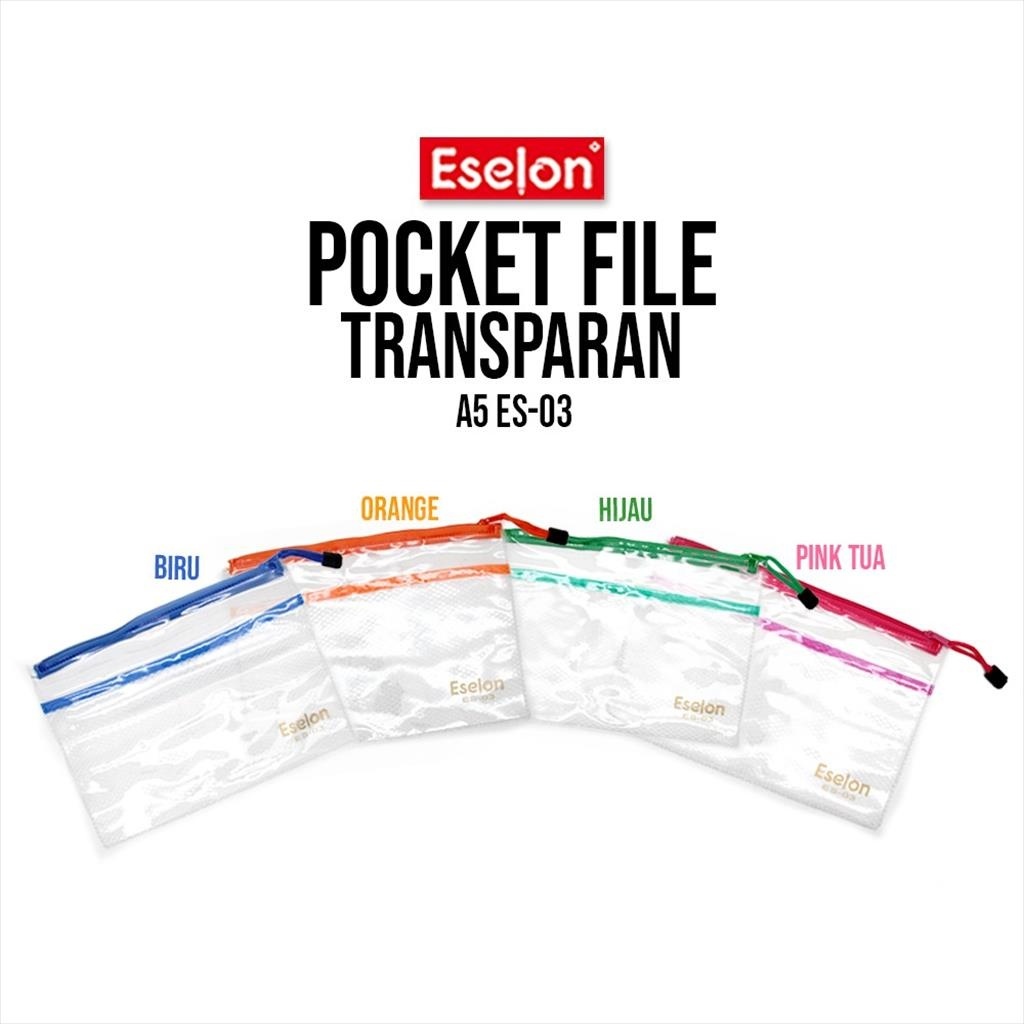 

[ES.JKT] Pocket File A5 TRANSPARANT ES03 ESELON / Pocket File ES03 Transparan