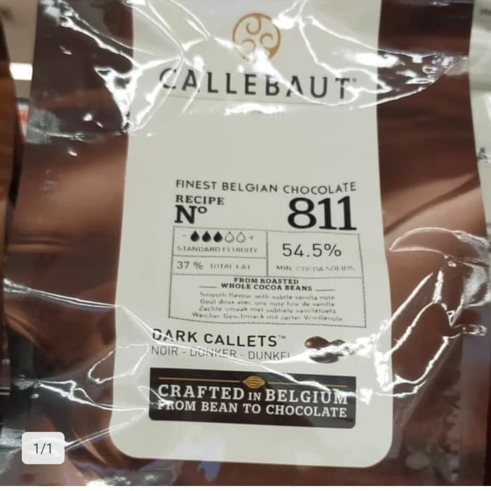 

Callebaut dark chocolate 54.5% coklat 811 400gr