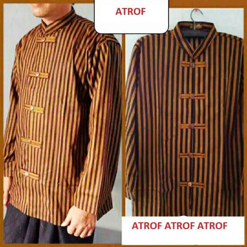 Surjan Lurik Sanghai Koko China / Baju Adat Jawa Model Shanghai - Aksesoris Adat