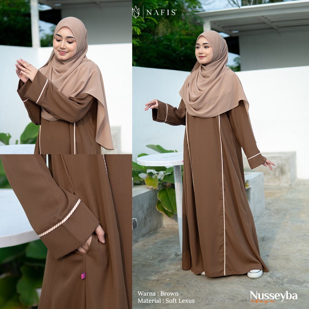 Gamis Nusseyba Bahan Soft Lexus by NAFIS ( JILBAB DI JUAL TERPISAH )