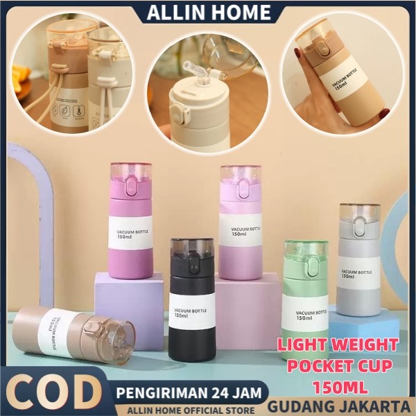 Botol Minum Tumbler 150ml Mini Pocket Tumbler Stainless Steel Tahan Panas Dingin BPA FREE Bisa Masuk