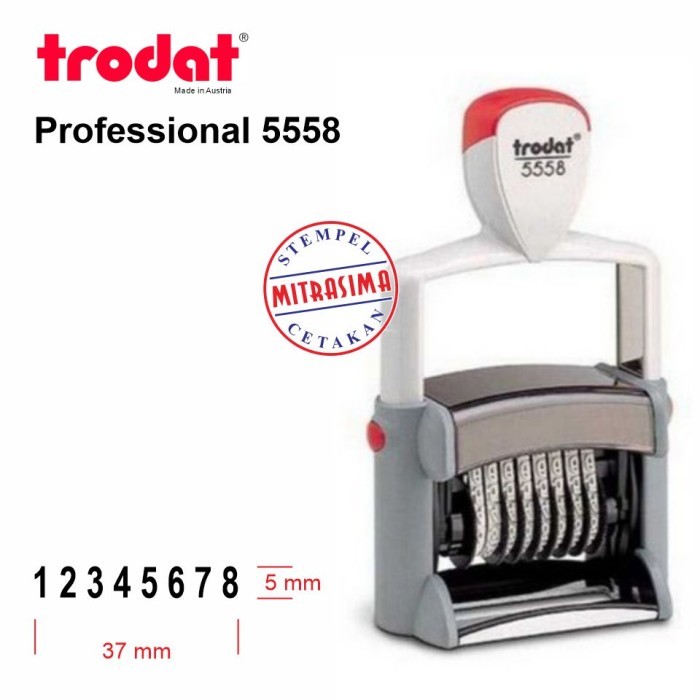 

Stempel Trodat 5558 - Trodat Professional Model Nomor 8 digit - Tanpa tinta