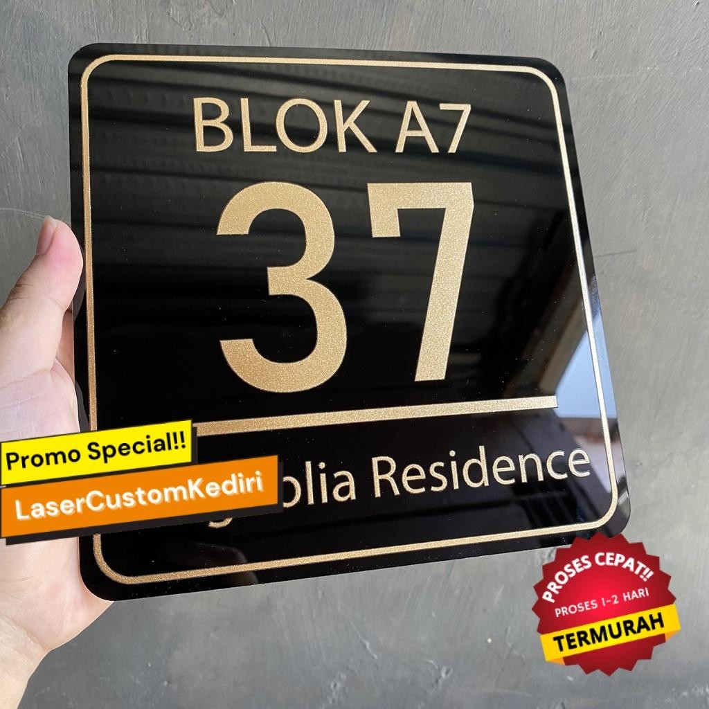 PAPAN NOMER RUMAH ACRYLIC / NOMER RUMAH CUSTOM