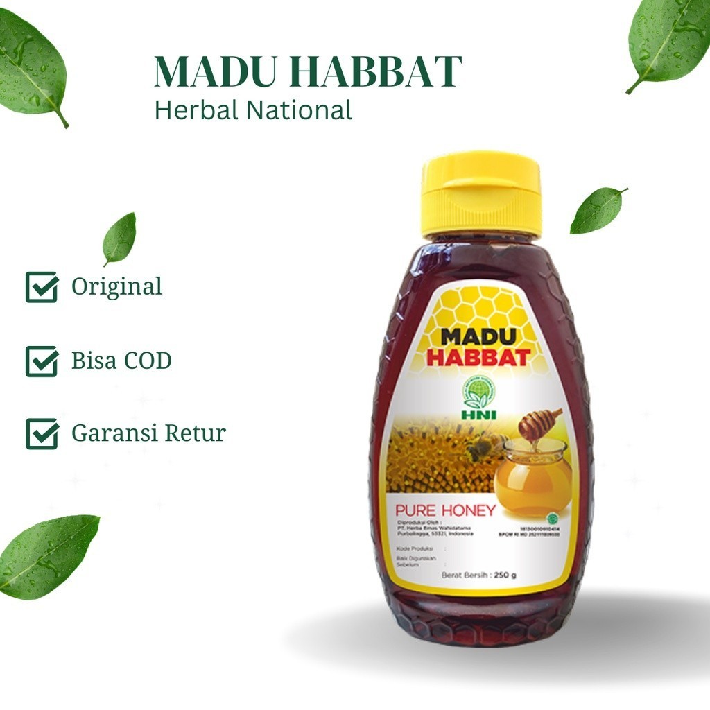 

MADU HABBATS - MADU ASLI Lebah Ternak Habbatusauda PREMIUM - Madu - BPOM CPT