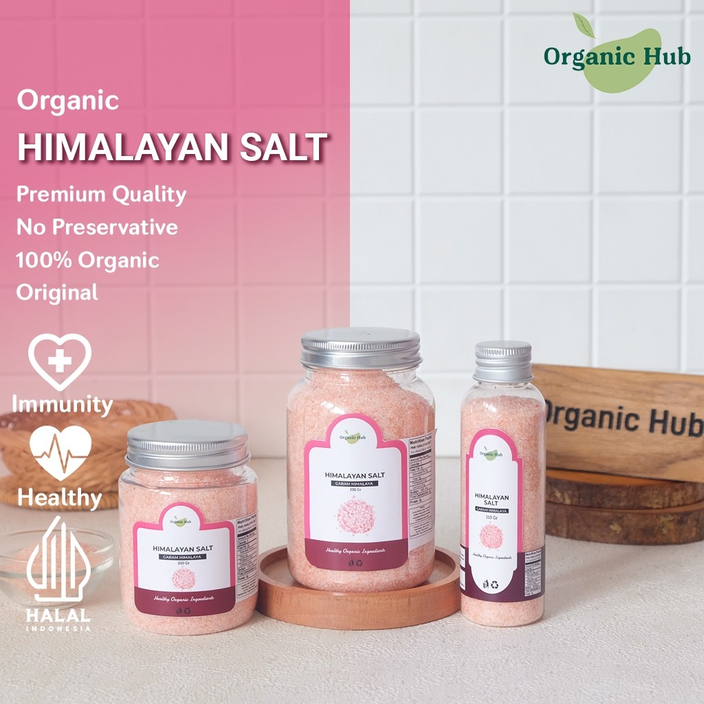 

Organic Hub Garam Himalaya Premium Organic Original 100% Natural Himsalt Organik Himalayan Pink Salt Pure Murni Sea Salt Rock Salt