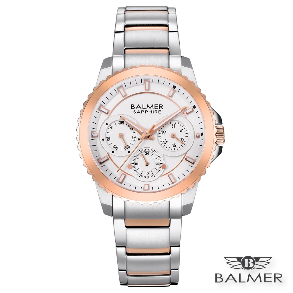 Original Jam Tangan Balmer 5131LF  WANITA Chronograph Rantai Stainless Steel Sapphire
