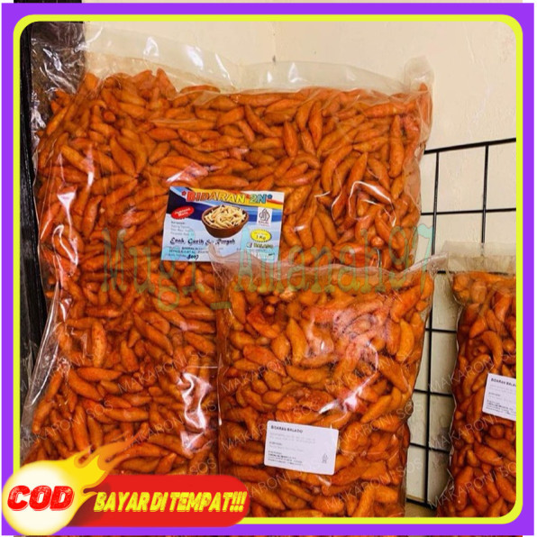

Bidaran Balado Cap 2N - 1Kg Bidaran Camilan Rasa Balado Pedas Manis Makaroni food