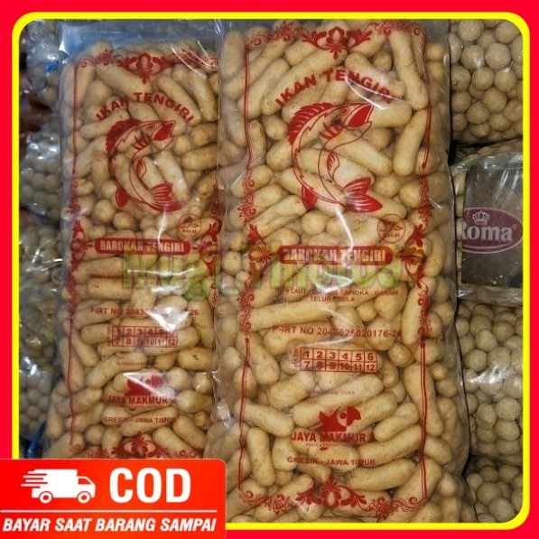 

1kg kerupuk ikan tengiri bulat /lonjong kerupuk ikan BAROKAH TENGIRI