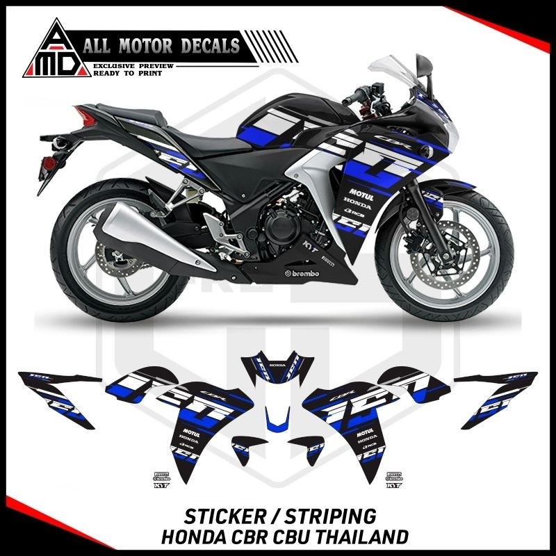 STRIPING HONDA CBR CBU THAILAND / DECAL STICKER CBR CBU