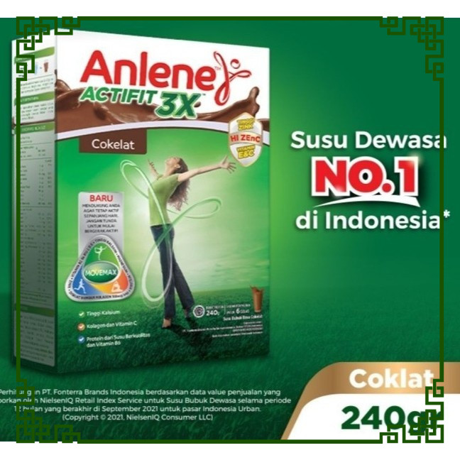 

Anlene Actifit 3X 240 Gram ( Cokelat / Original ) M01