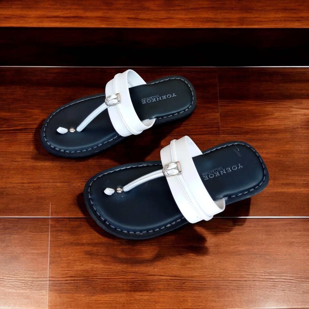 [PROMO] sandal pria japit tarumpah kulit import asli original 100% / sandal kulit sintetis model tar