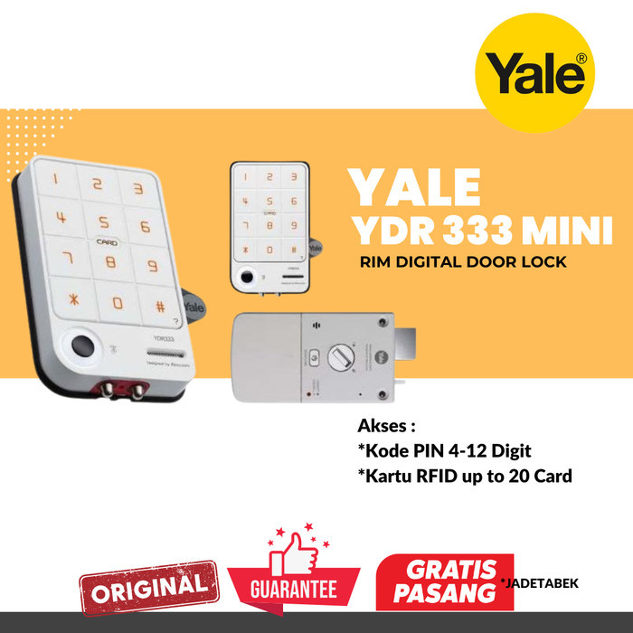 

YALE YDR-333 ( YDR333 ) KUNCI TU OTOMATIS DITAL DOOR LOCK